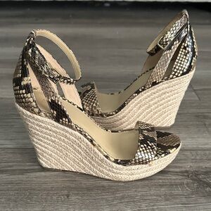 Michael Kors Snakeskin Pattern Wedges